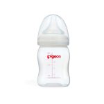 Pigeon - Biberón de Polipropileno SofTouch Peristáltico PLUS Boca Ancha 160ml / 5oz. Blanco