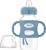 Biberón De Transición Con Asas Options + Boca Ancha Celeste - Dr. Brown's