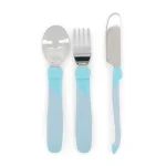 Twistshake Set de Cubiertos de Metal 12+m - Celeste
