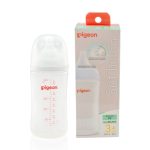 Pigeon - Biberón De Polipropileno SofTouch Peristáltico PLUS Boca Ancha De 240ml / 8oz. Blanco